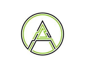 Circle shape with abstract A letter initial