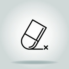 eraser icon or logo in outline
