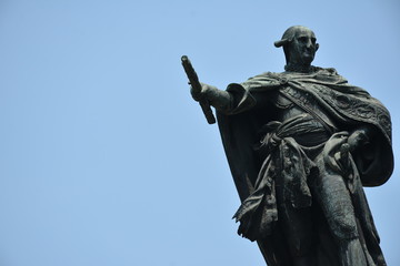 Al Rey D. Carlos IV monument at Plaza Roma, Intramuros in Manila, Philippines