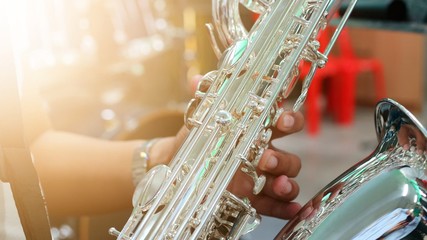 saxophone on the stage