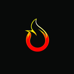 S Fire Flame Colorful Modern Logo