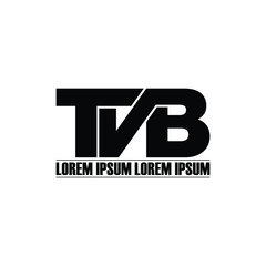 TVB letter monogram logo design vector