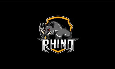 Rhino vector emblem