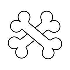 bones crossed line style icon