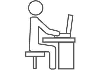 アイコン素材_感染症対策_テレワーク