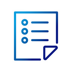 paper document file with text lines gradient style icon