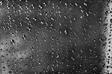 water drops on metal surface
