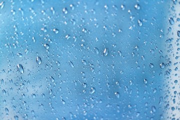 water drops on glass