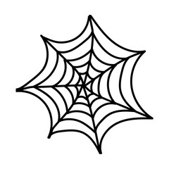 halloween spider net line style icon