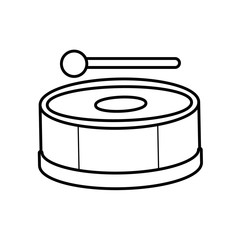 drum musical instrument line style icon