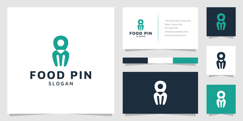 food pin logo design template