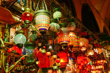 Traditional Turkish Lamp Shop in the Grand Bazaar, Istanbul