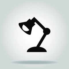 desk lamp icon or logo in  glyph
