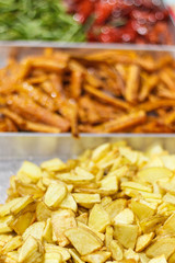 Fresh prepared potatoes as addition to dishes