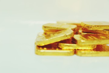 close up of a stack of pills