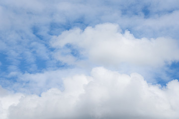 Nature pattern in white clouds and blue sky, as a nature background
