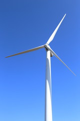 Very large white wind turbine