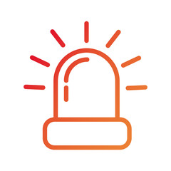 emergency alarm light gradient style icon