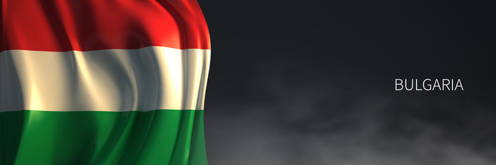 Bulgaria Flag with Dark Background.
3d Rendering of European countries Flag.