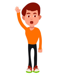 Boy for white board animation, cartoon , flex board making 