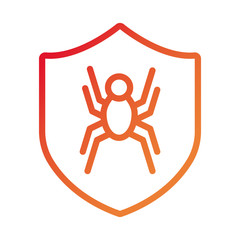 shield secure with spider gradient style icon