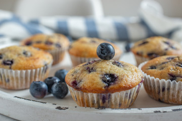 sweet home made vanilla blueberry muffins