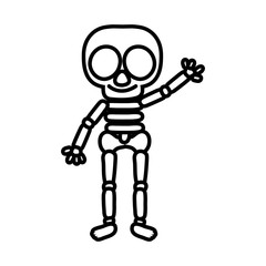 halloween skull line style icon