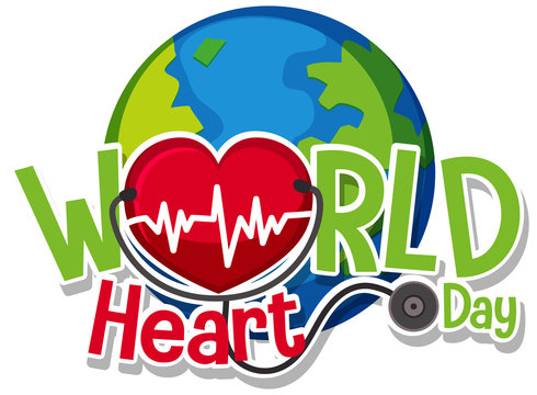 Isolated World Heart Day logo