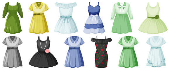 Set of clothes mock up