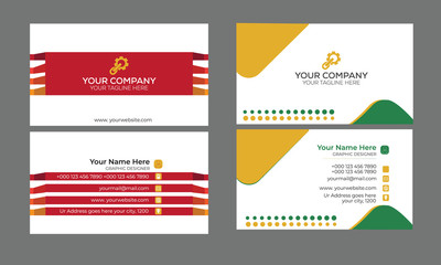 2 Flat And Modern Business Card