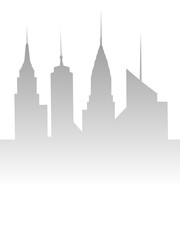 Obraz premium Vector illustration of skyscrapers. Can be used as a background