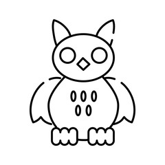 halloween owl line style icon