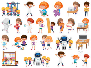 Set of children with education objects isolated