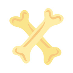 bones crossed flat style icon