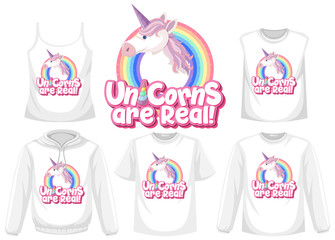 Unicorn shirt mock up on white background