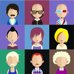 Collection of avatars  ( Man and woman Characters )