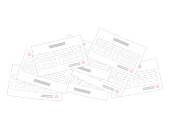 山になった医療費の領収証 イメージイラスト