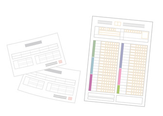 医療費の領収証と確定申告書 イメージイラスト