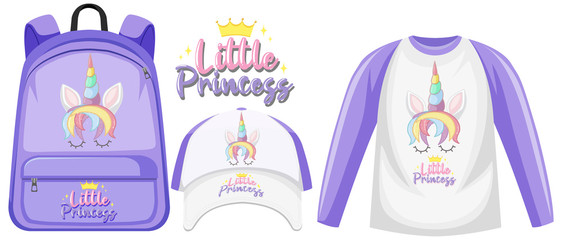 Set of unicorn outfits