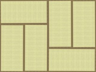 3d rendering. Arrange tabulate Japanese Traditional Tatami floor texture wall background.
