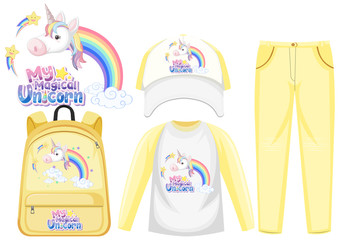 Set of unicorn outfit