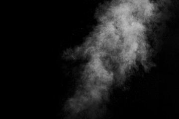 Fototapeta premium Figured smoke on a dark background. Abstract background, design element, for overlay on pictures