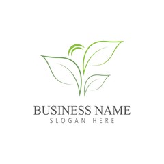 Obraz premium Leaf ecology Logo Template vector