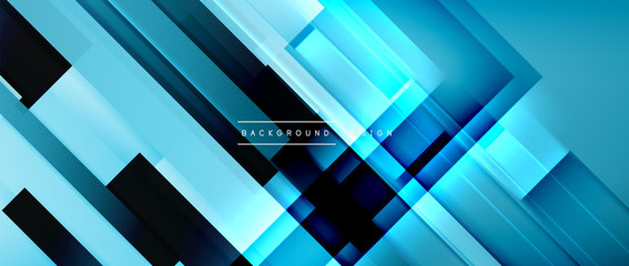 Dynamic lines on fluid color gradient. Trendy geometric abstract background for your text, logo or graphics