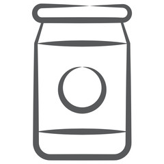 
Carbonated drink, cola tin in hand drawn style 
