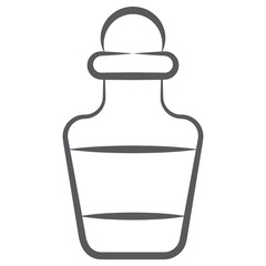 
Oil bottle, cooking oil container in doodle style 

