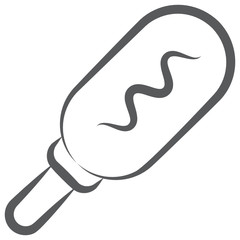 
Corn dog icon design, hand drawn vector 
