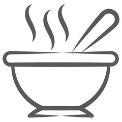 
Hot soup vector design, chinese food 
