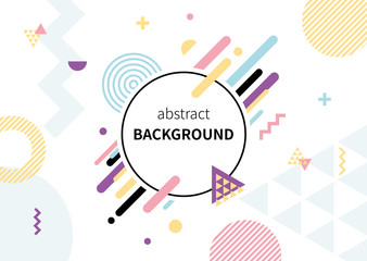 colorful abstract geometric pattern on white background.