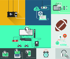 laptop icon ( long shadow )